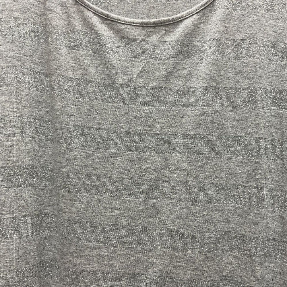 Talbots Woman's Gray Metallic Striped Top Long Sleeve Size 3XP Rayon Blend - Picture 6 of 9